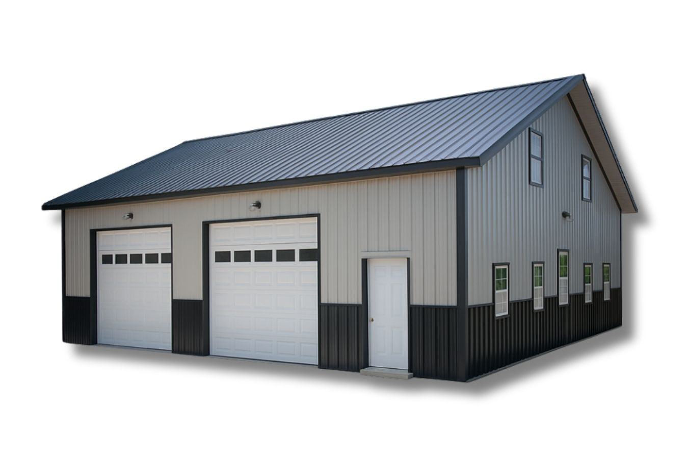 Metal garage and workshop building